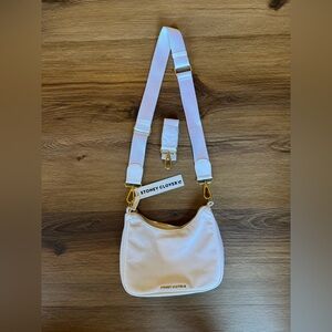Stoney Clover Lane Cream Mini Crossbody with Gold Hardware